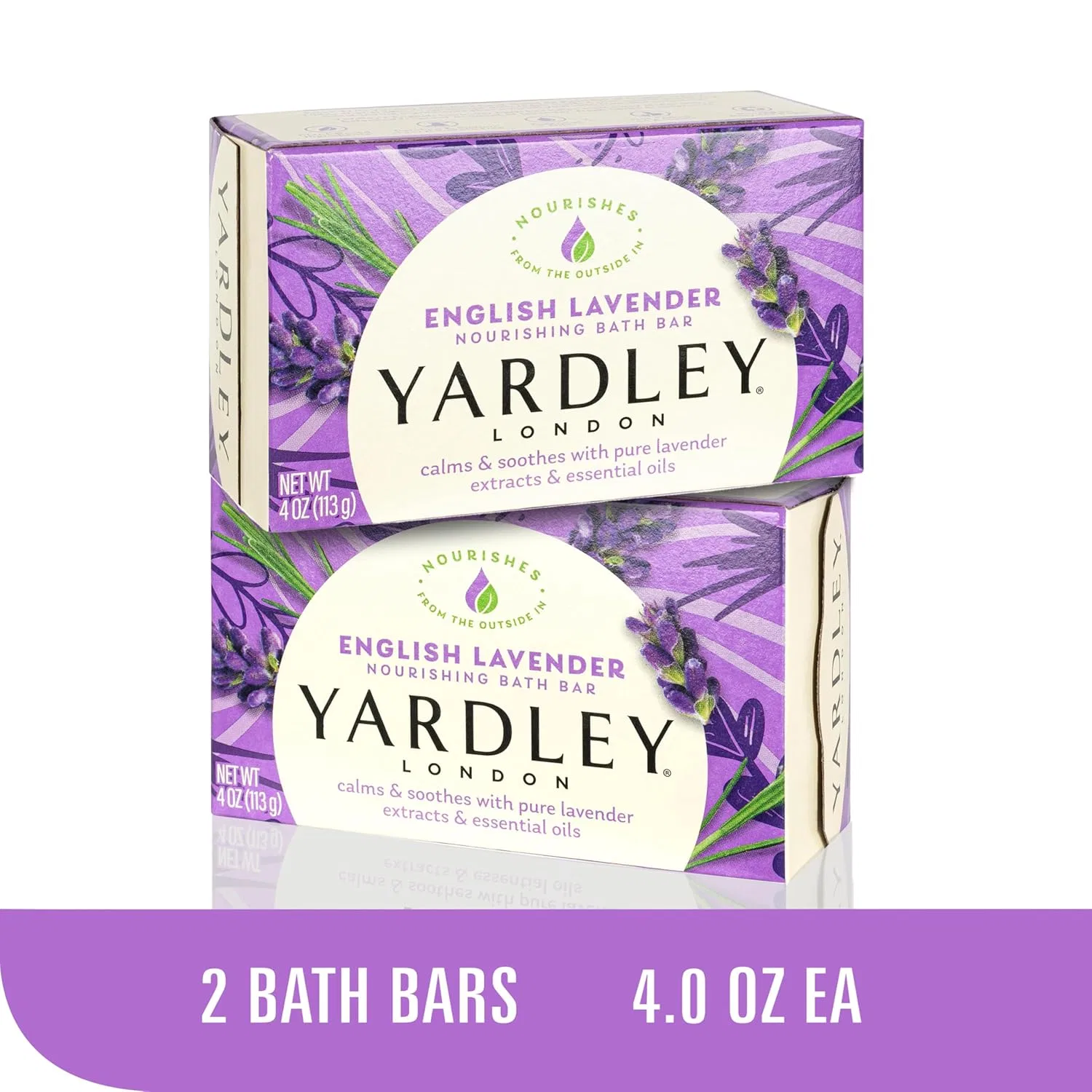 Мыло туалетное твердое, YARDLEY LONDON, 2 шт, 251 мл, Английская Лаванда — фото 2