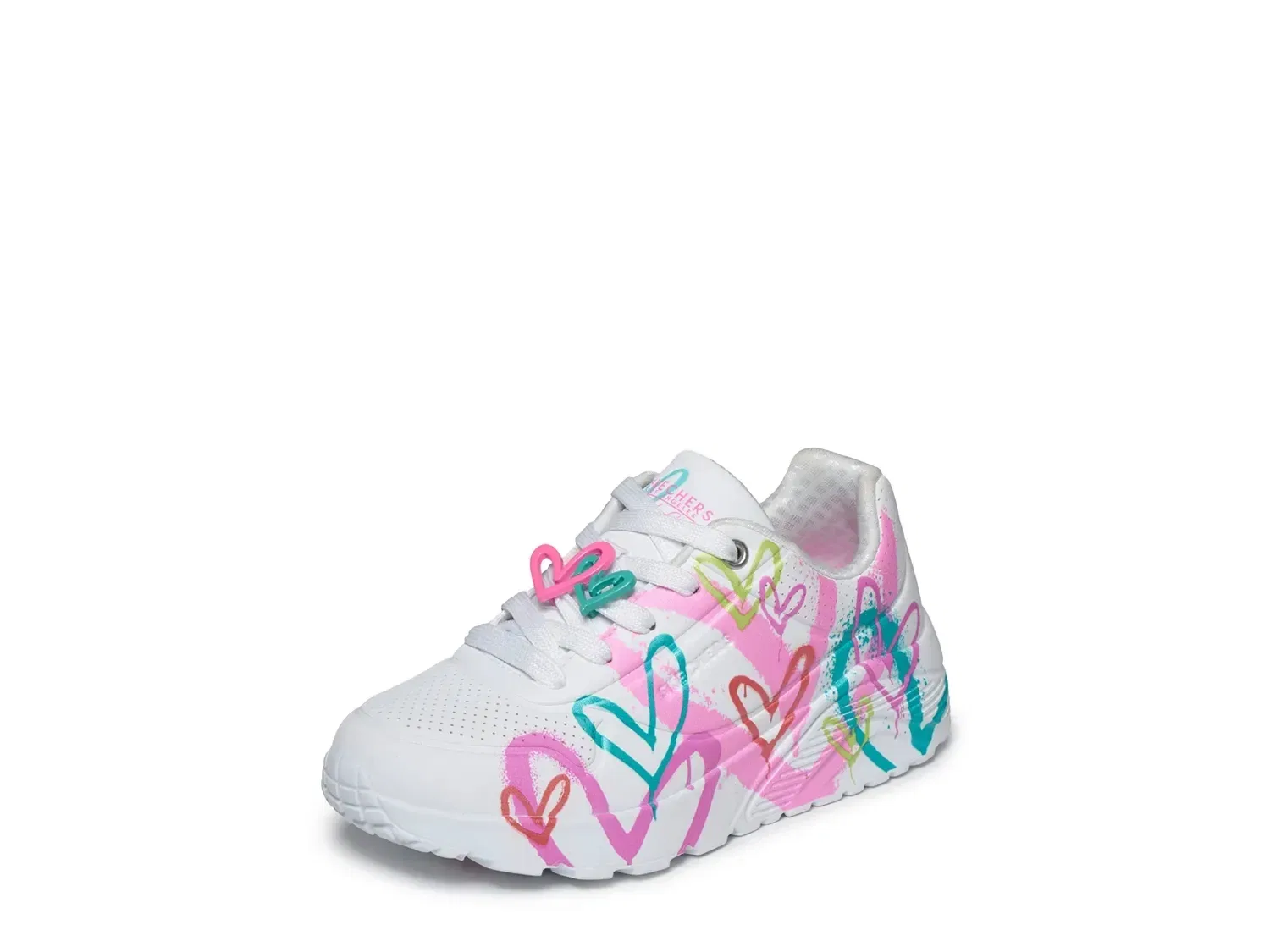 Кроссовки с принтом сердца JGoldcrown Uno Lite Metallic Flutter, Skechers, белый/мульти — фото 2