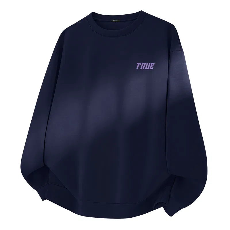 Свитшот детский с круглым вырезом Mystic Purple Future Chest Logo MINISO, Navy Blue