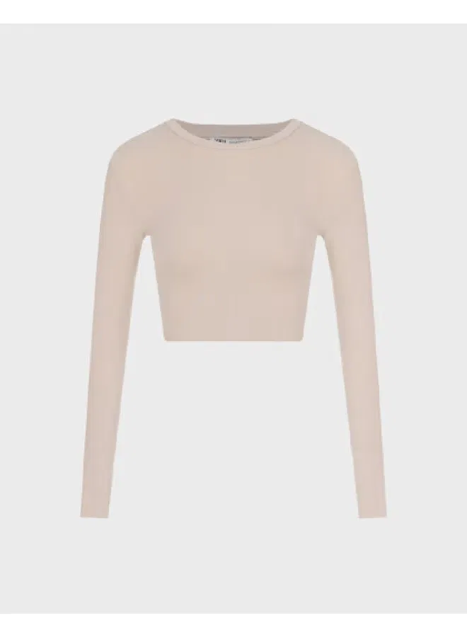 Футболка с длинным рукавом Zara, абрикосовый