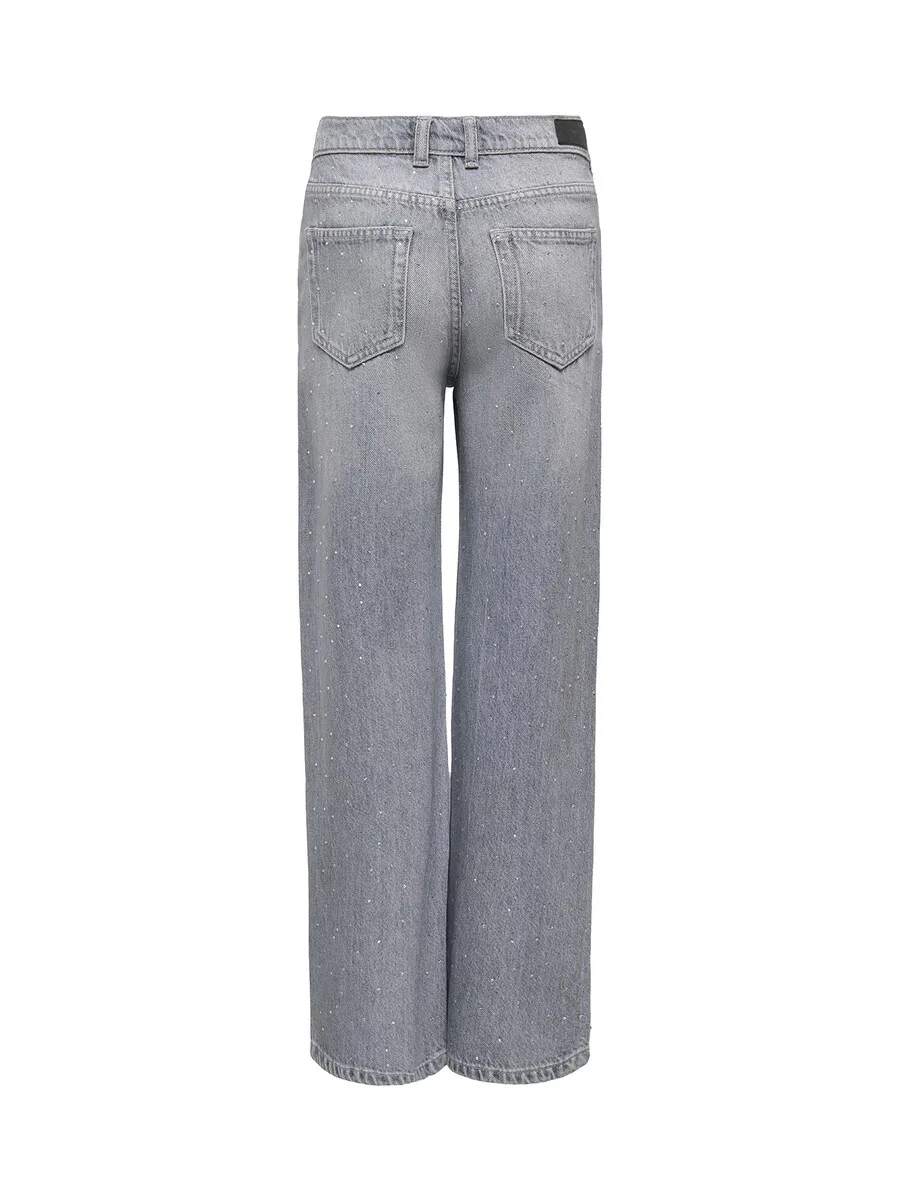 Джинсы ONLY GIRLS Regular Jeans 'KOGCobain' серого цвета — фото 2