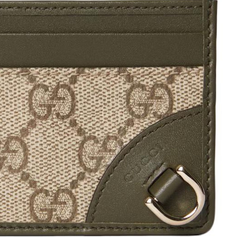 GUCCI Кардхолдер GG Emblem Coated Fabric для женщин, зеленый — фото 4