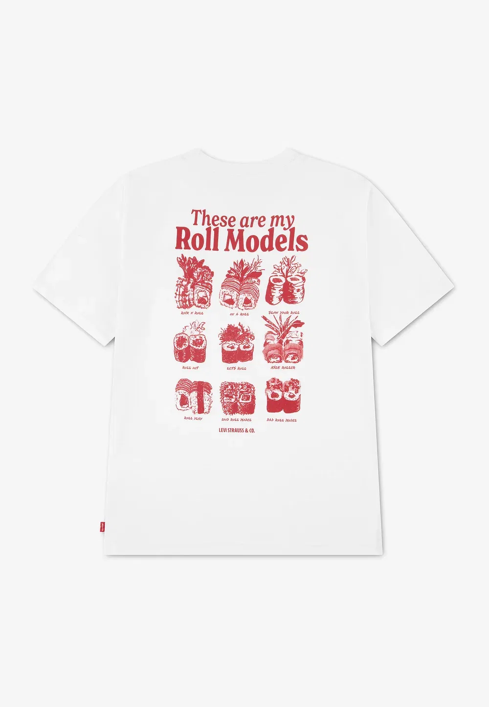 Роликовые модели - футболка с принтом Levi'S, Bright White — фото 2