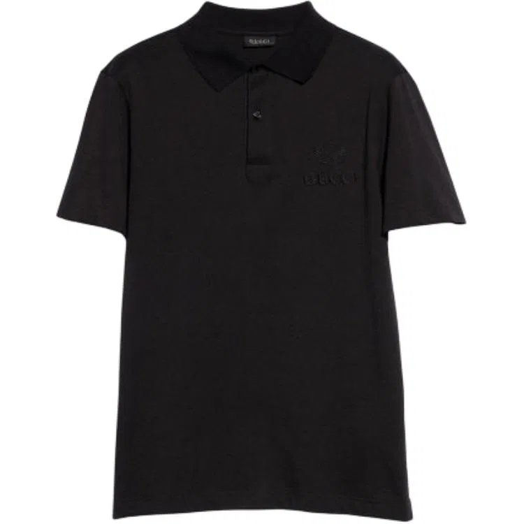 Поло-рубашка GUCCI, умеренный крой, Black