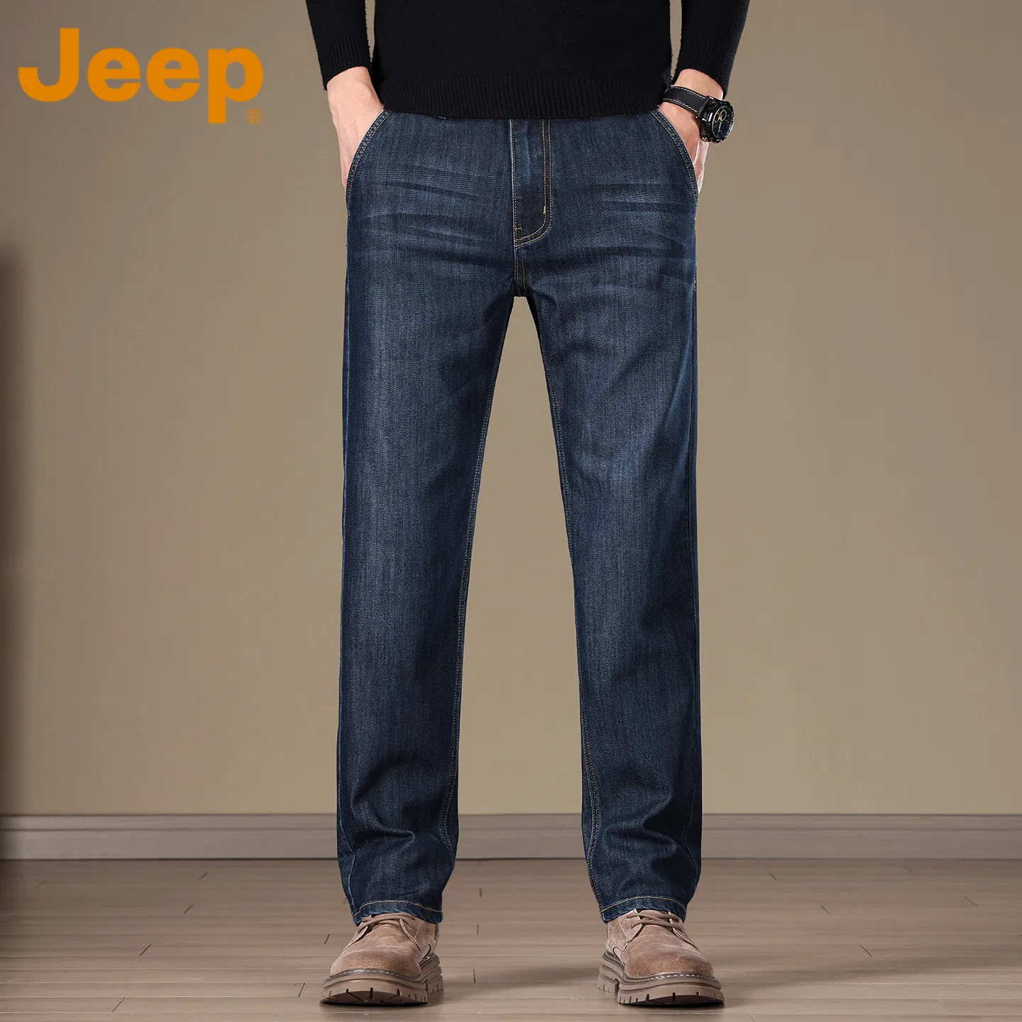 Детские джинсы прямого кроя Unisex Moderate Straight Fit Jeep, Blue — фото 4