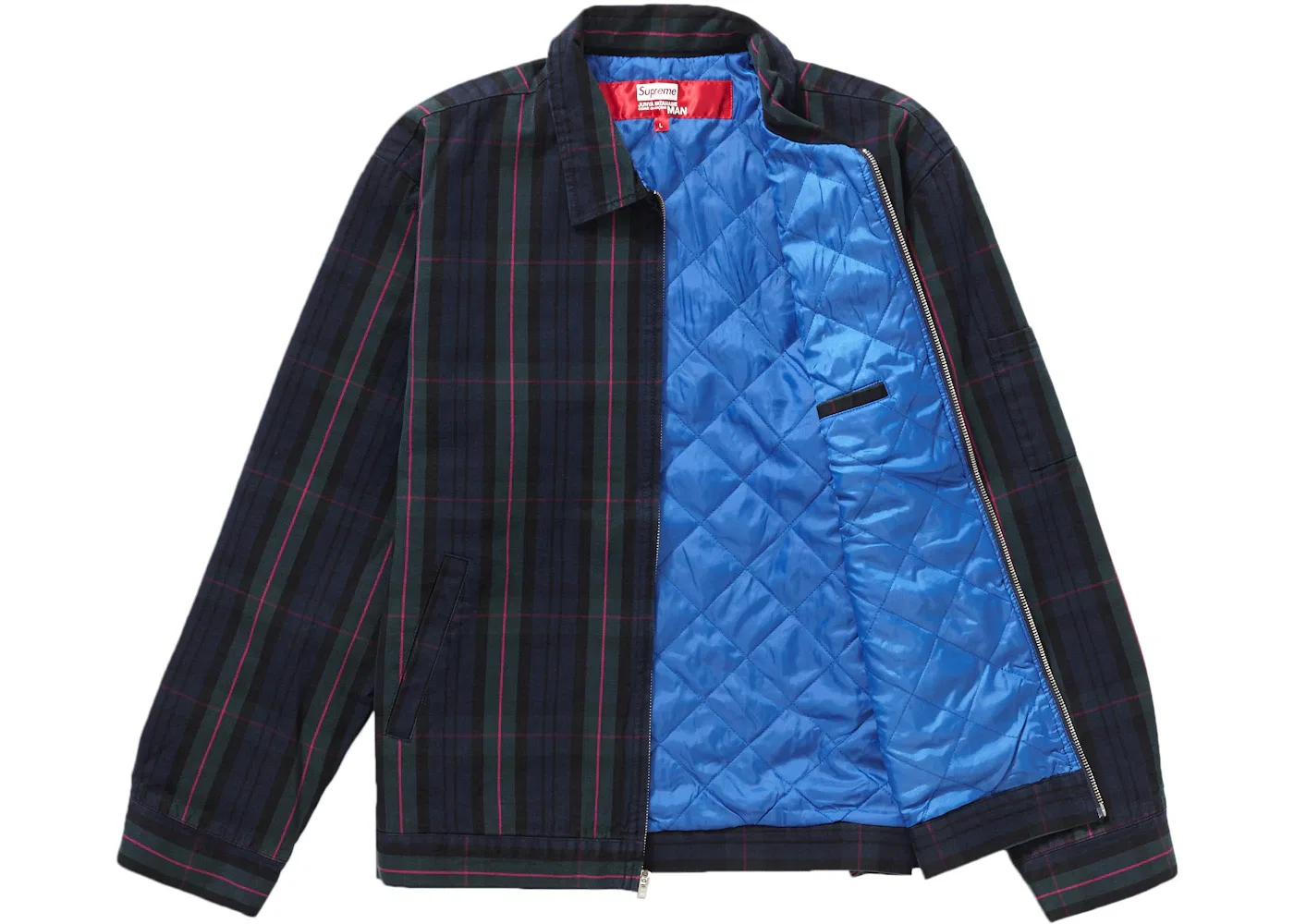 Мужская куртка с принтом JUNYA WATANABE CDG MAN Supreme, Navy Plaid — фото 2