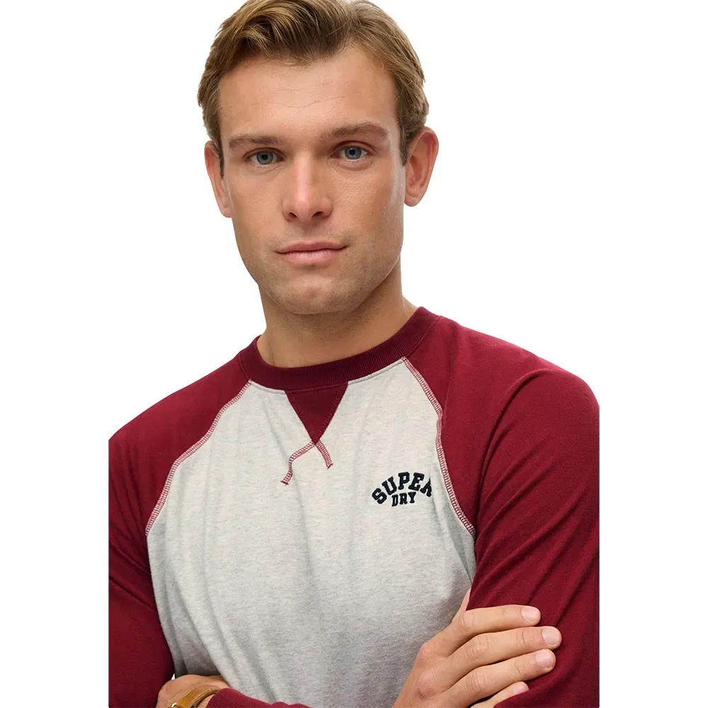 Футболка с длинным рукавом Vintage Athletic Baseball Superdry, красный — фото 4