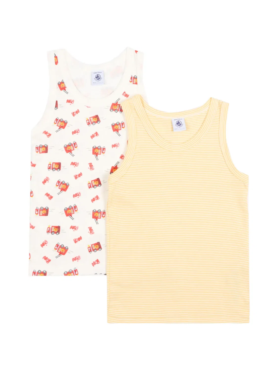 Комплект из топа и брюк с графичным принтом Petit Bateau, желтый