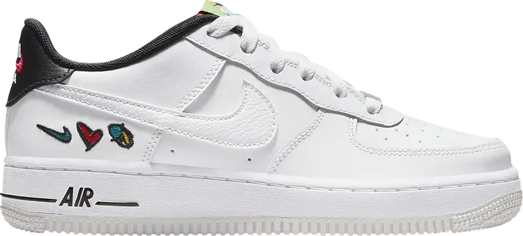 

Кроссовки Nike Air Force 1 '07 LV8 3 GS 'Peace Love Nike', белый