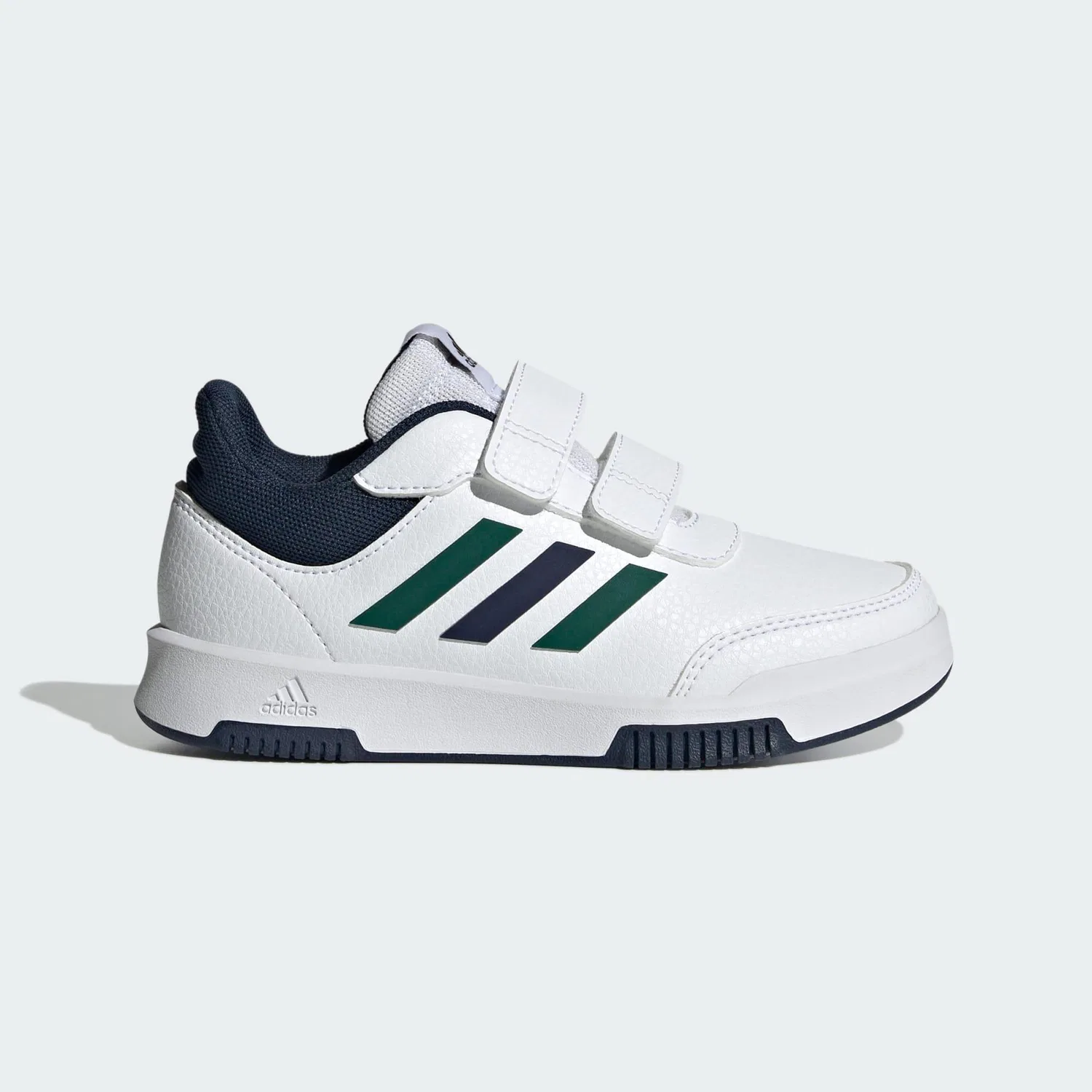 Детские кроссовки с липучкой Tensaur Hook and Loop Adidas, White Green Navy — фото 2