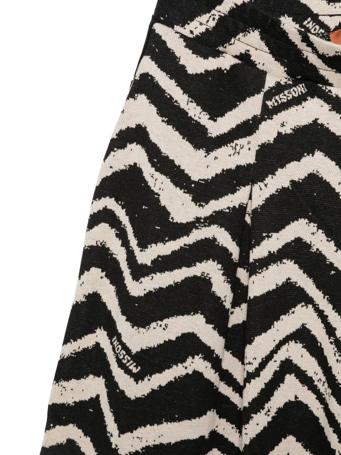 Брюки-палаццо с зигзагообразным принтом Missoni Kids, черный — фото 3
