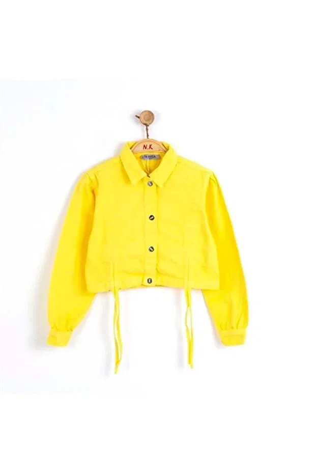 Детская куртка для девочек габардиновое Nk kids tunnel gabardine yellow jacket set Generic Brands, Yellow