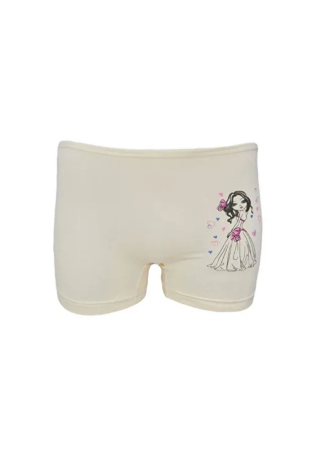 Детские боксеры для девочек с принтом Pack of 5 girls' colorful patterned lycra boxers Onurel, Asorti — фото 4