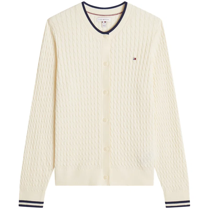 Женский джемпер с круглым вырезом Tommy Hilfiger, White Ya6