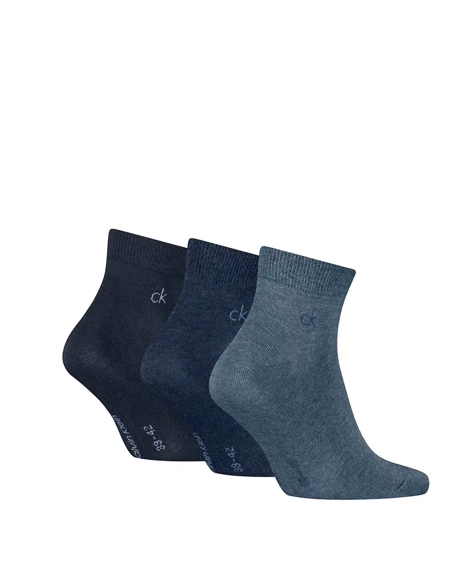 Мужские короткие носки Calvin Klein (набор из 3 пар), индиго синий
