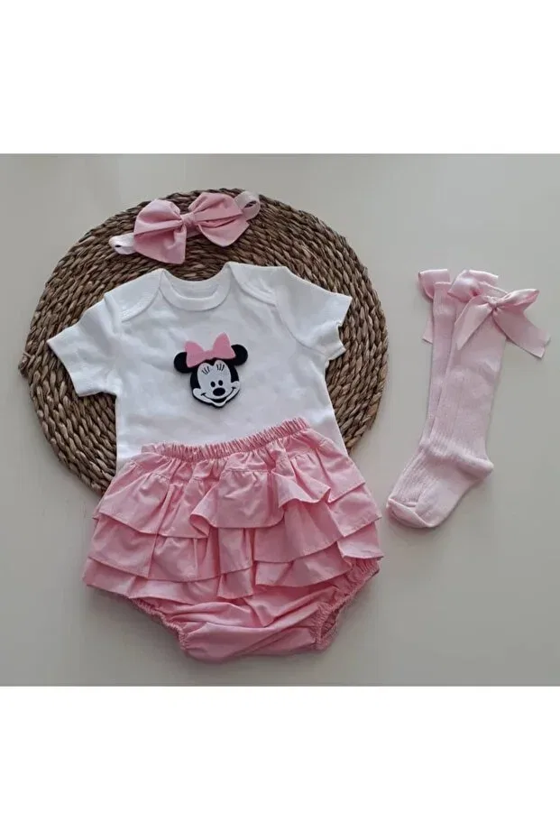 Детский комплект для девочек с оборками Minnie Grande Home, Pink