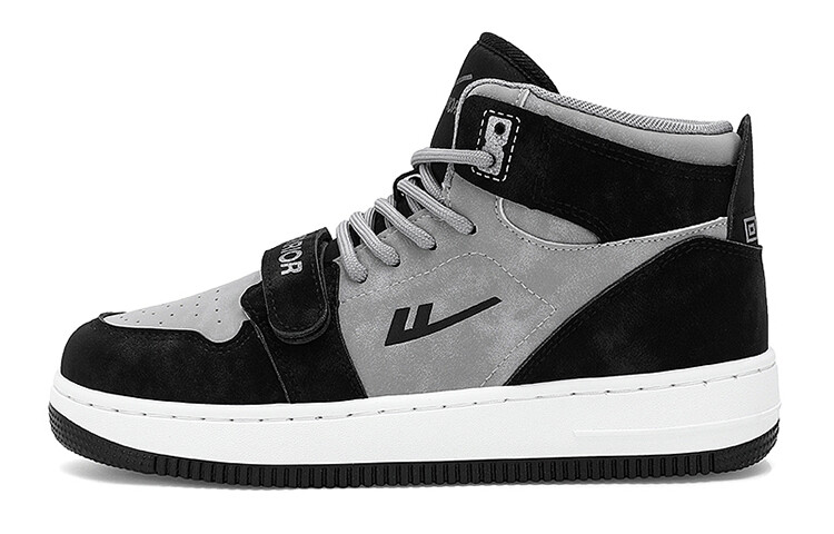 

Кроссовки WARRIOR Skateboarding Shoes Unisex Mid-top Dark Gray, черный/серый