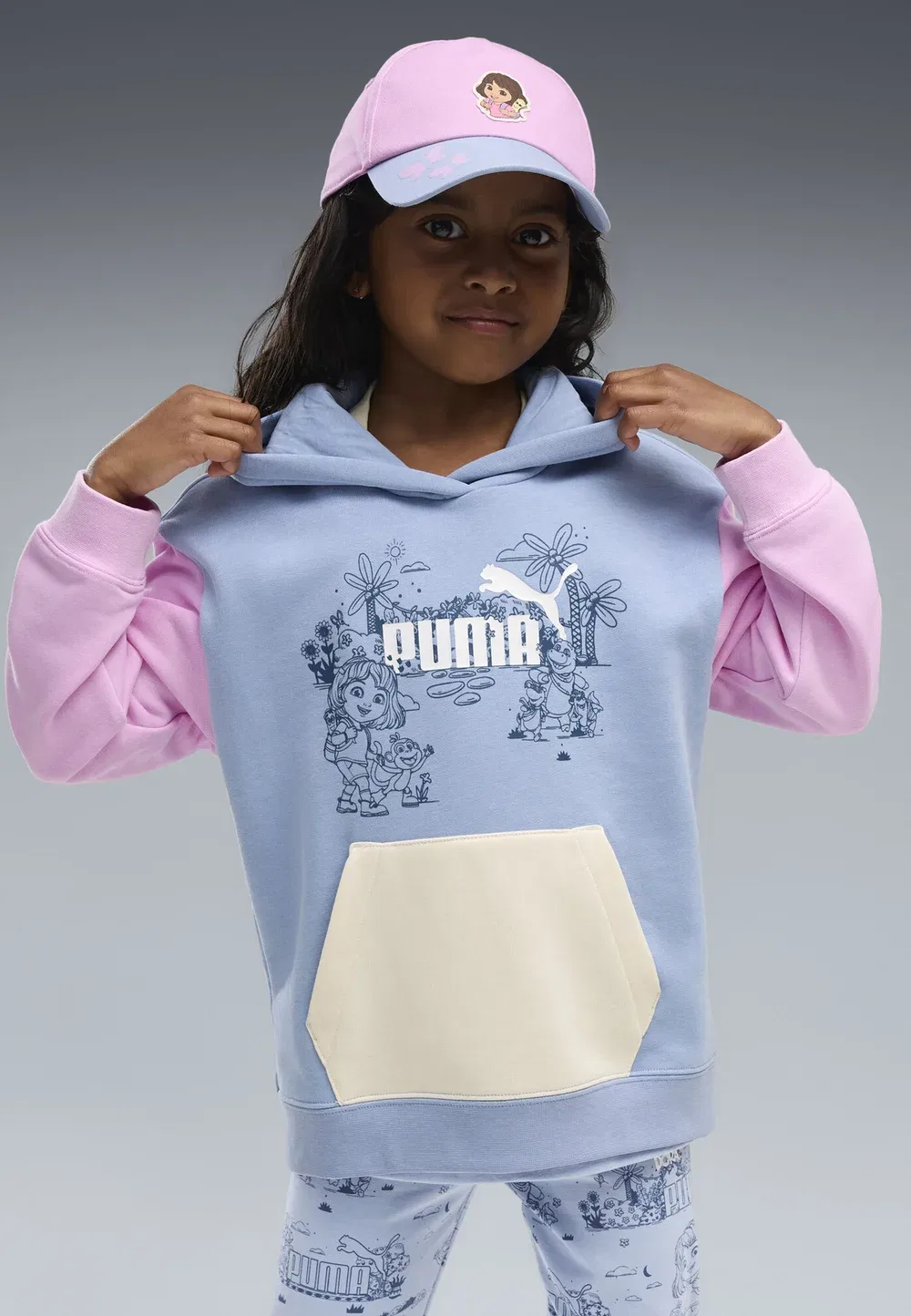 Толстовка с принтом «Дора-исследовательница» в свободном стиле Puma, Chambray Blue