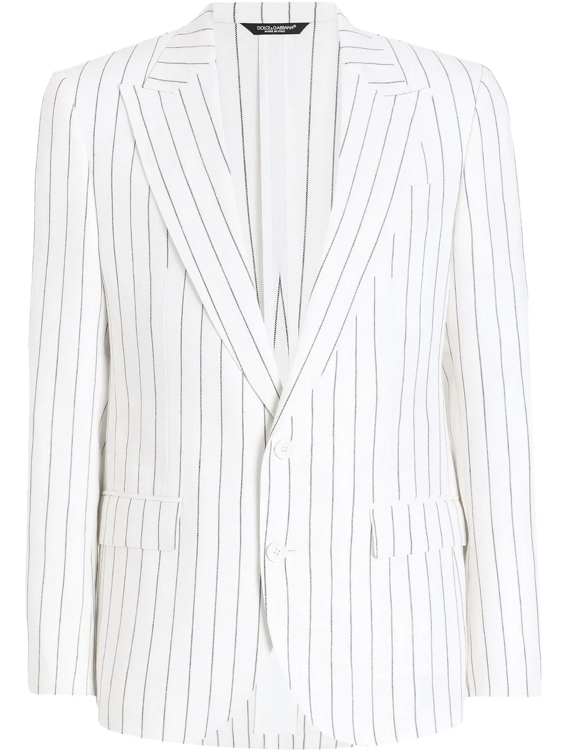 Пинstriped пиджак Dolce & Gabbana, белый