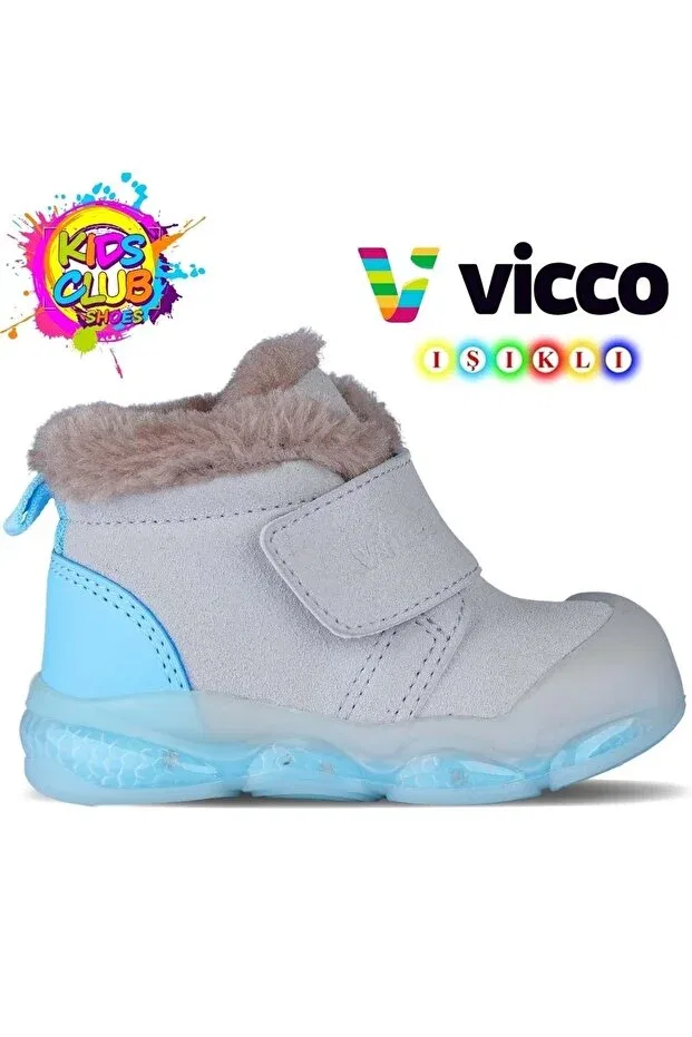 Детские ботинки для девочек с водонепроницаемой пропиткой Vicco, Gray