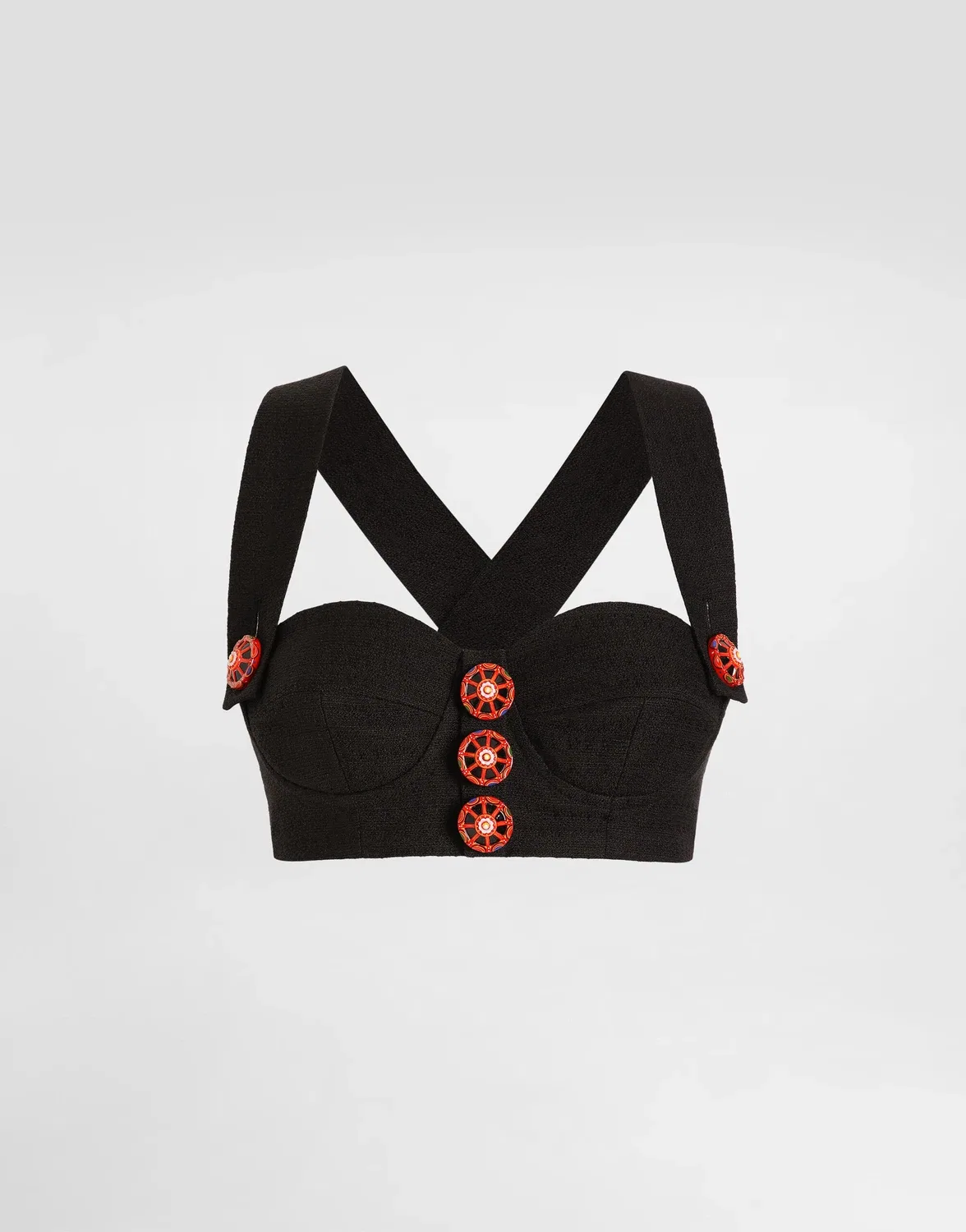 Тканевый топ DOLCE & GABBANA, черный