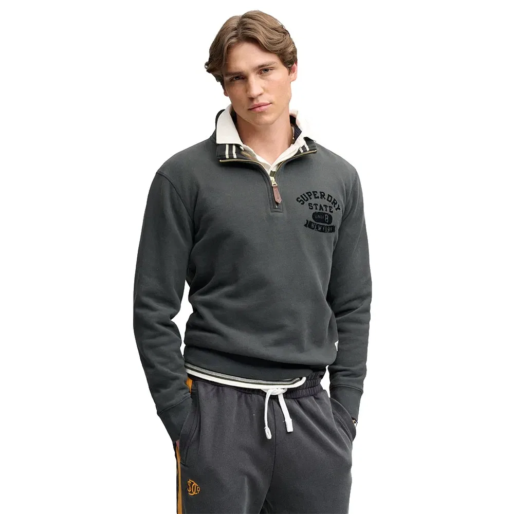 Мужской свитшот с полузамком Tonal Superdry, Grey