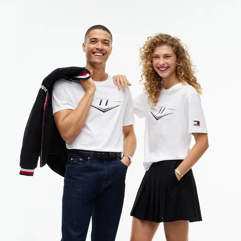 Футболка унисекс с круглым вырезом Tommy Hilfiger, White YBR — фото 4