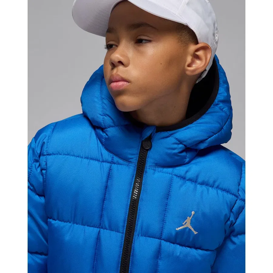 Детский пуховик с капюшоном Jordan JDN Essential MDWT Puffer Nike, Синий — фото 3