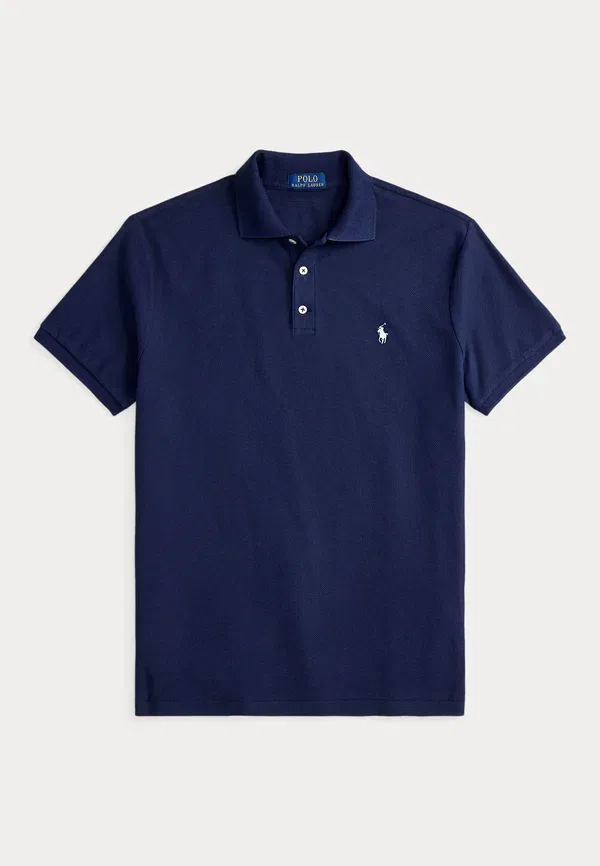 Поло хлопковое пике Slim Fit Custom Honeycomb-polo Polo Ralph Lauren, Cruise темно-синий — фото 4