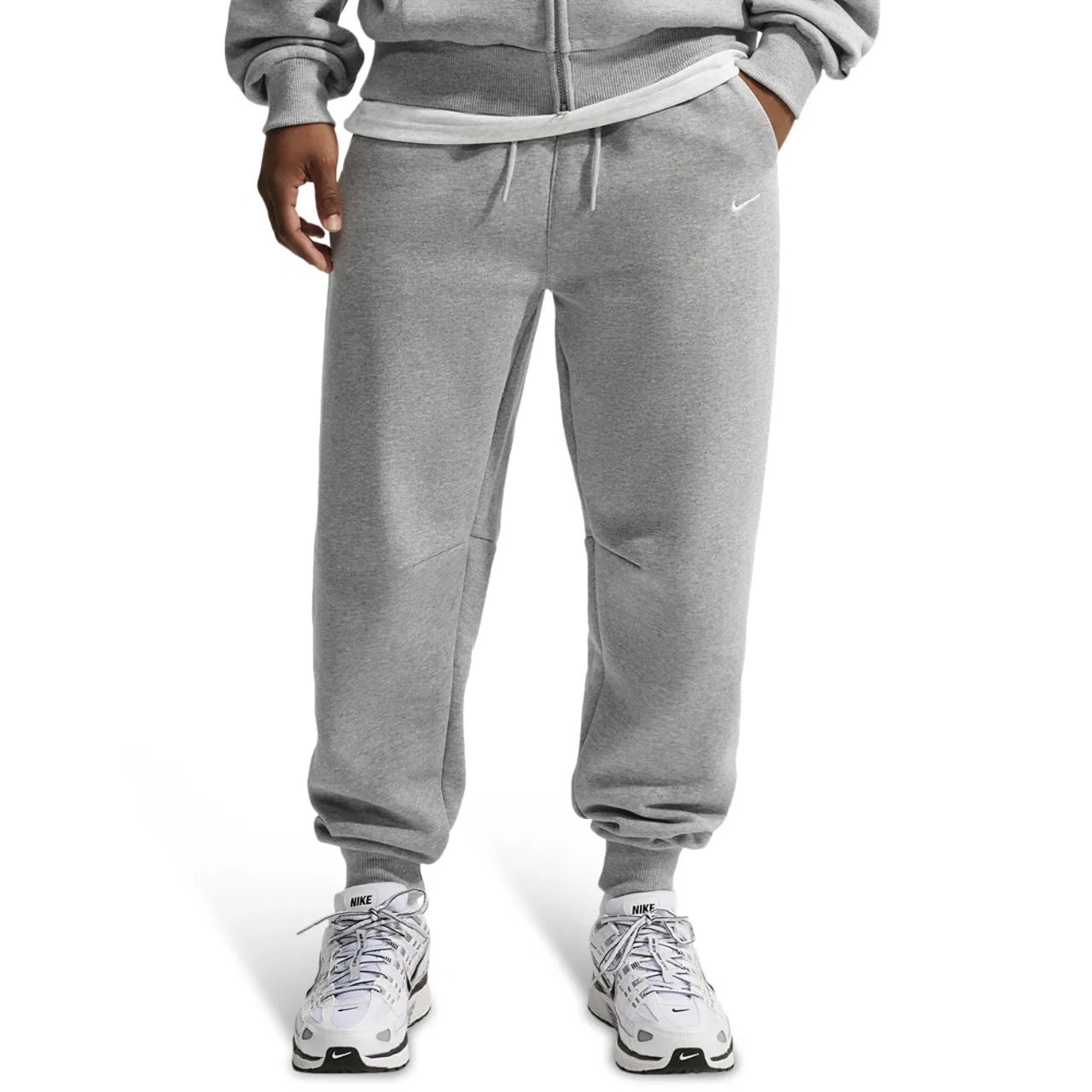 Мужские спортивные брюки свободного кроя из футера с начесом Nike Solo Joggers Concept, Gray/White