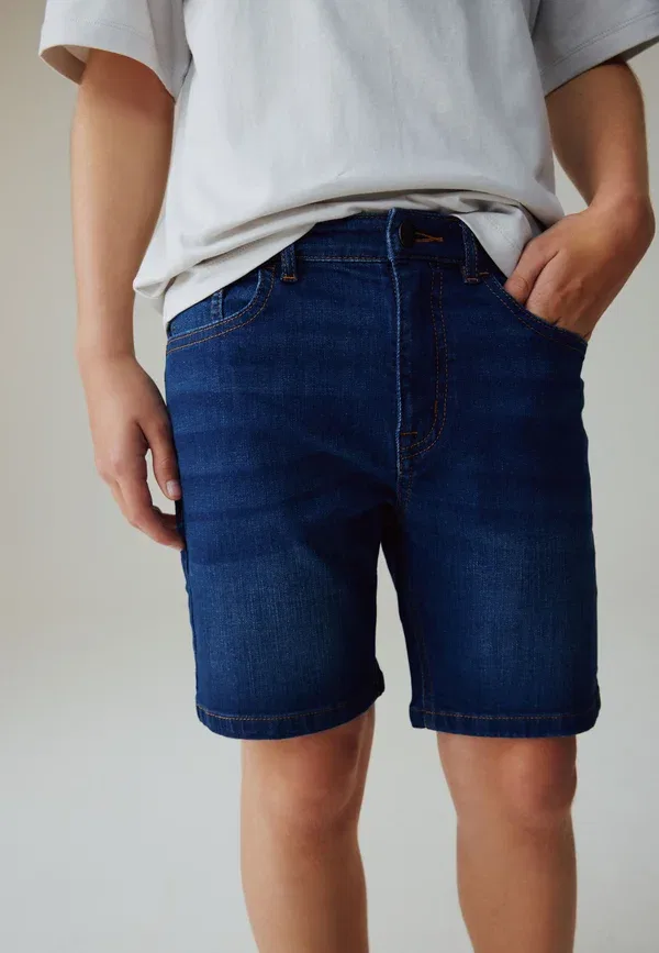 Шорты джинсовые Regular fit denim shorts Next, Dark Blue, темно-синий — фото 2