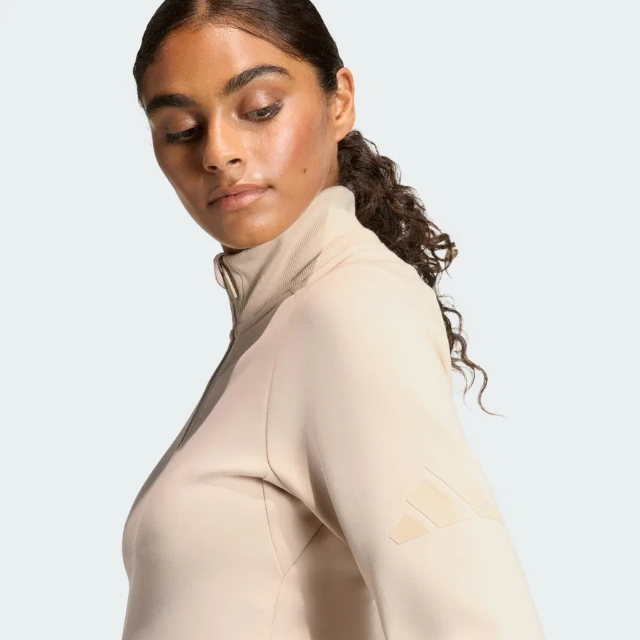 Женский спортивный топ с длинным рукавом Sportswear Soft Lux Slim Track Top adidas, Черный — фото 4