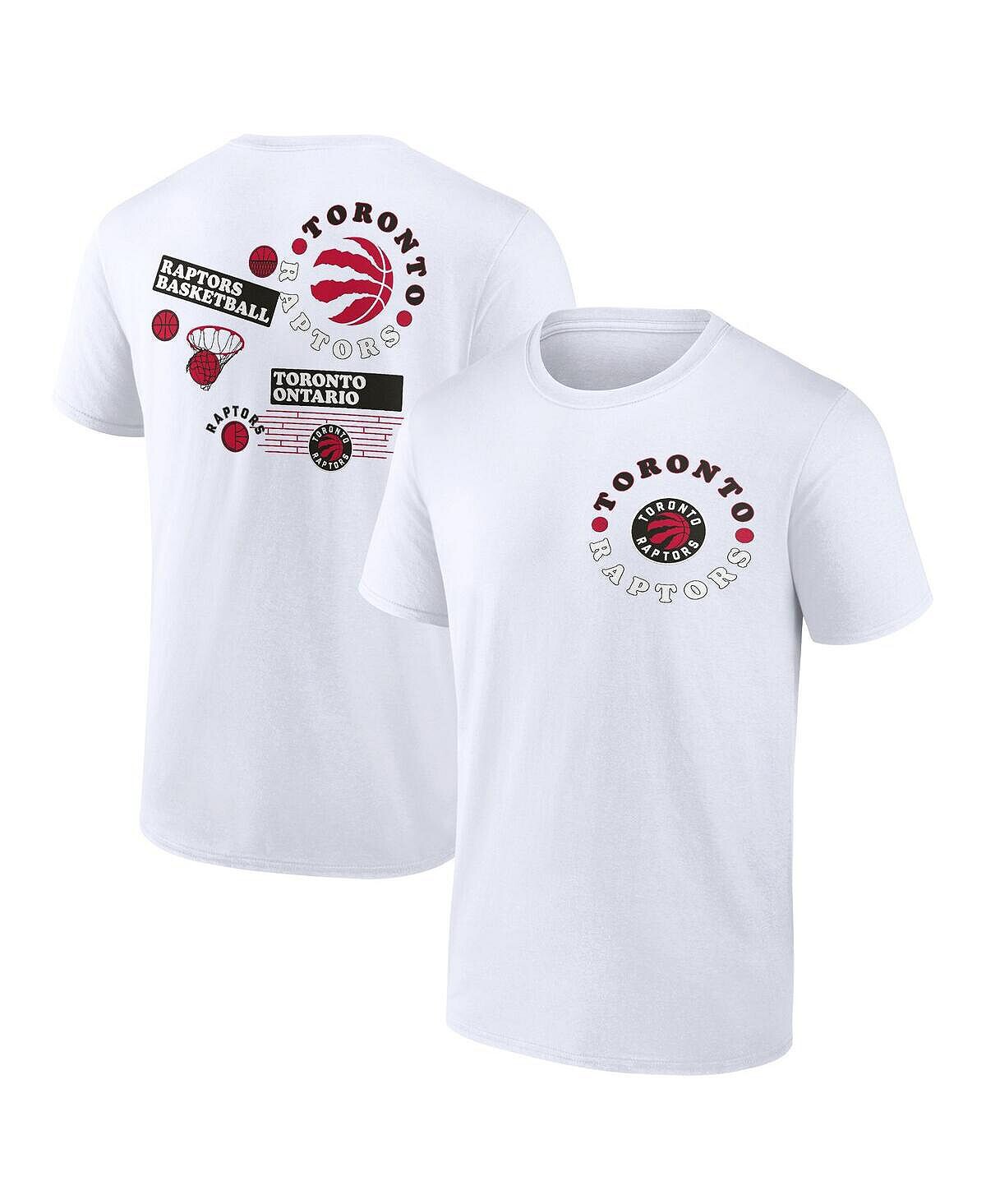 

Мужская фирменная белая футболка toronto raptors street collective Fanatics, белый