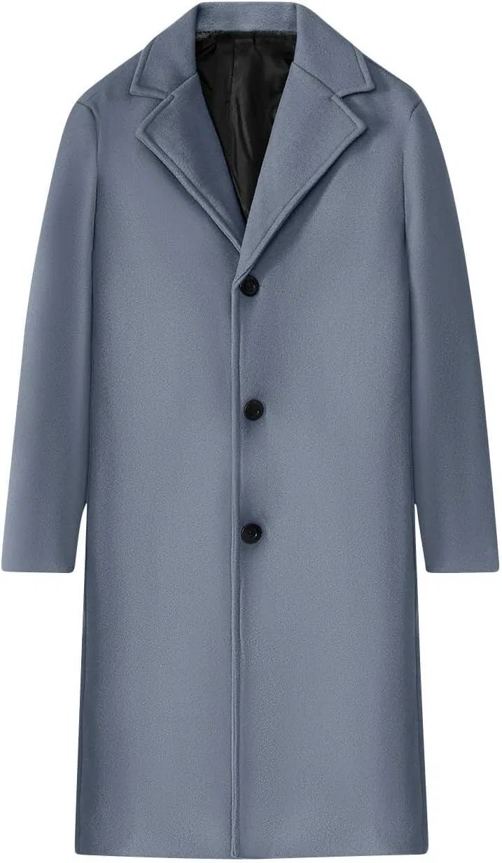 Мужское пальто-тренч с принтом, Classic Slim Fit, хаки — фото 3