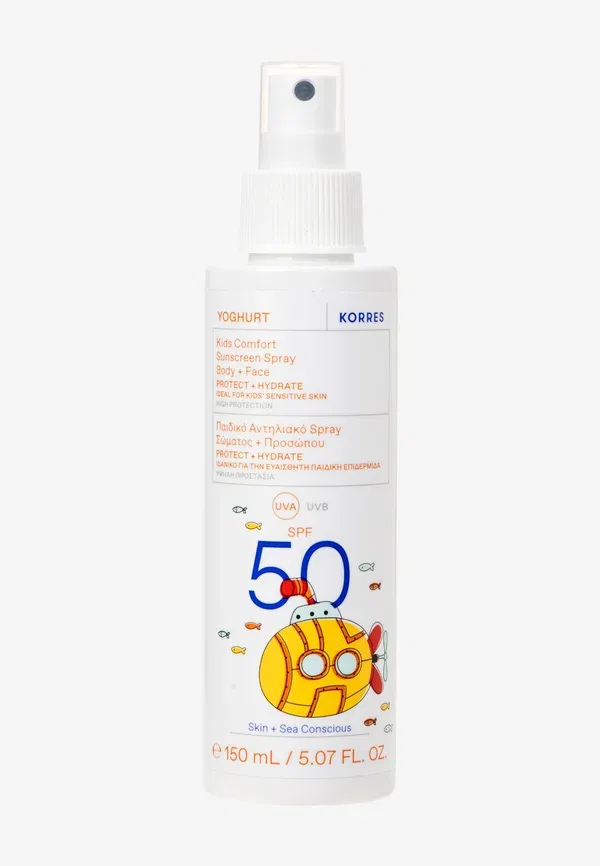 Детский солнцезащитный спрей для тела и лица SPF 50 - защита от солнца 150 мл Korres
