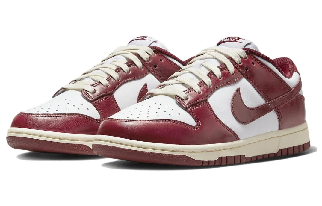 Кроссовки Nike Dunk Low Premium, белый/темно-красный — фото 3