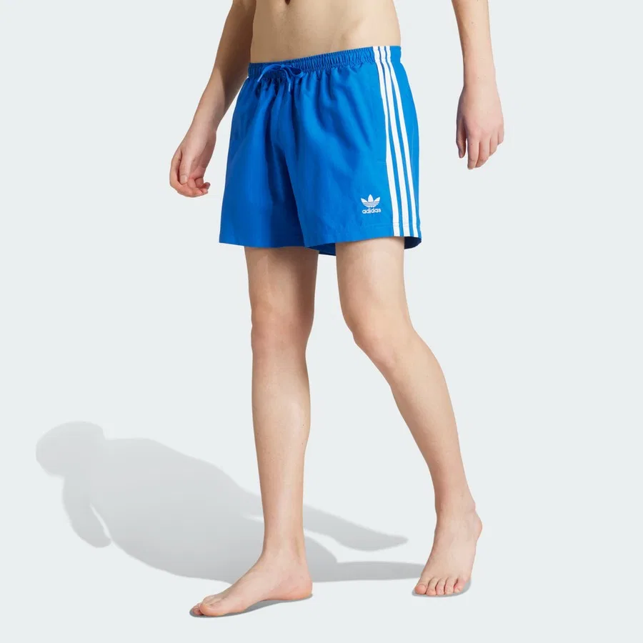 Плавки спортивные с принтом Adicolor 3-Stripes adidas Originals, Черный