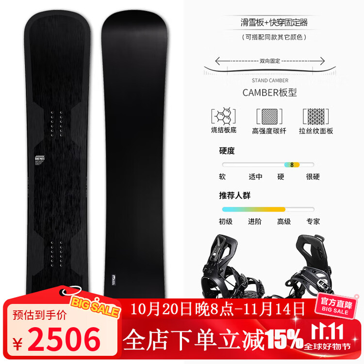 

HEAD Сноуборд WS Carbon Fiber, унисекс, для взрослых, с креплениями, 160 см