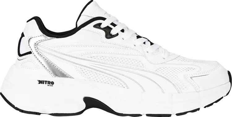 

Кроссовки Puma Wmns Teveris Nitro Metallic - White Black, белый