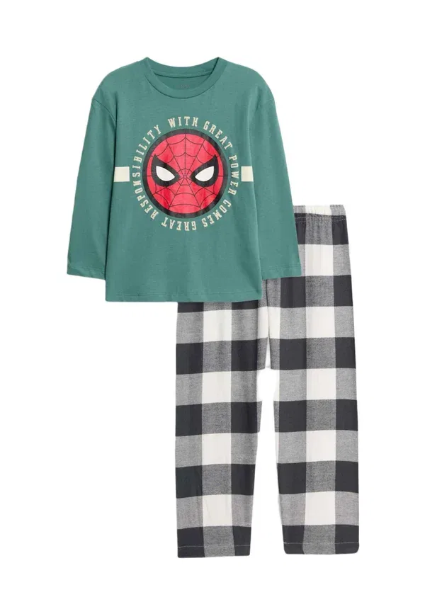 Пижама Marvel Print, Spidermantm set, Marks & Spencer, green mix, зеленый