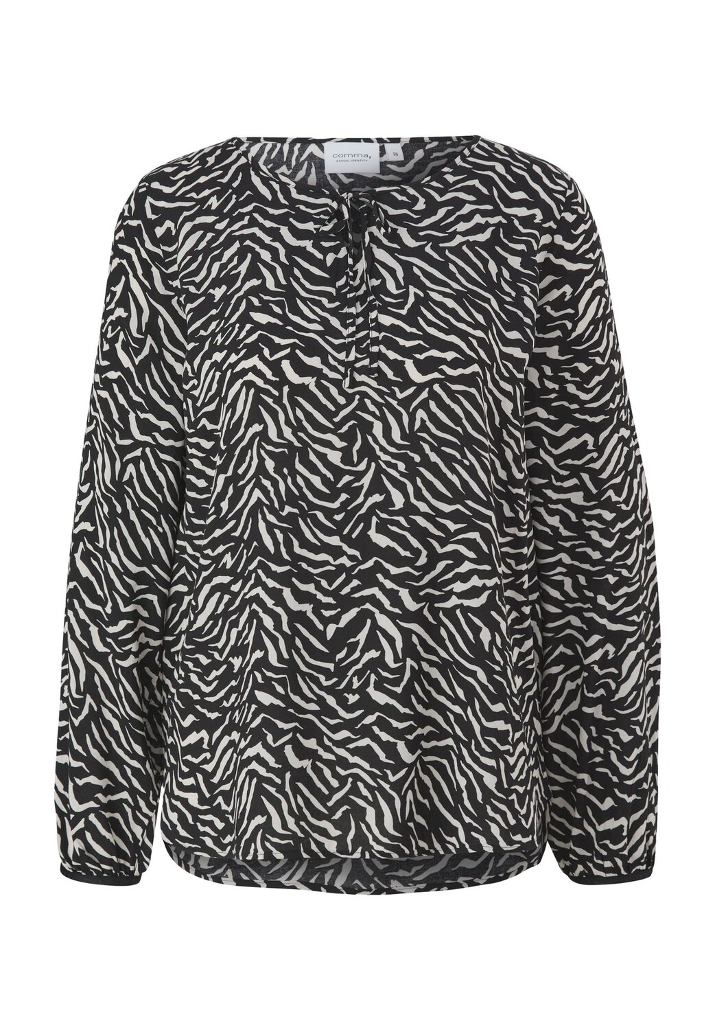 

Блузка-рубашка, с длинными рукавами, женская comma, CASUAL IDENTITY, цвет Grey Black