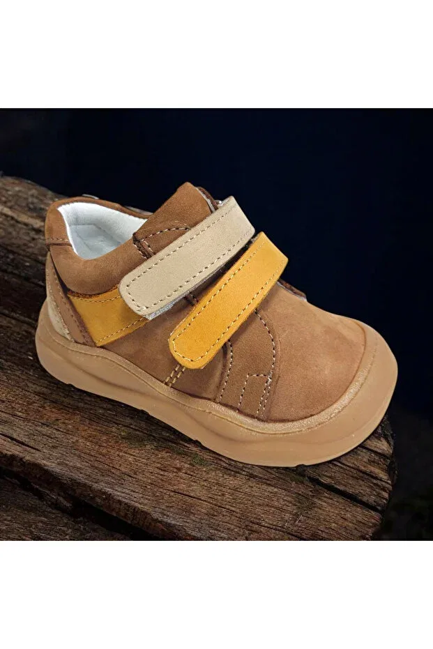 Детские тапочки-носочки из натуральной кожи Sportswear Viva Shoes, Brown — фото 3