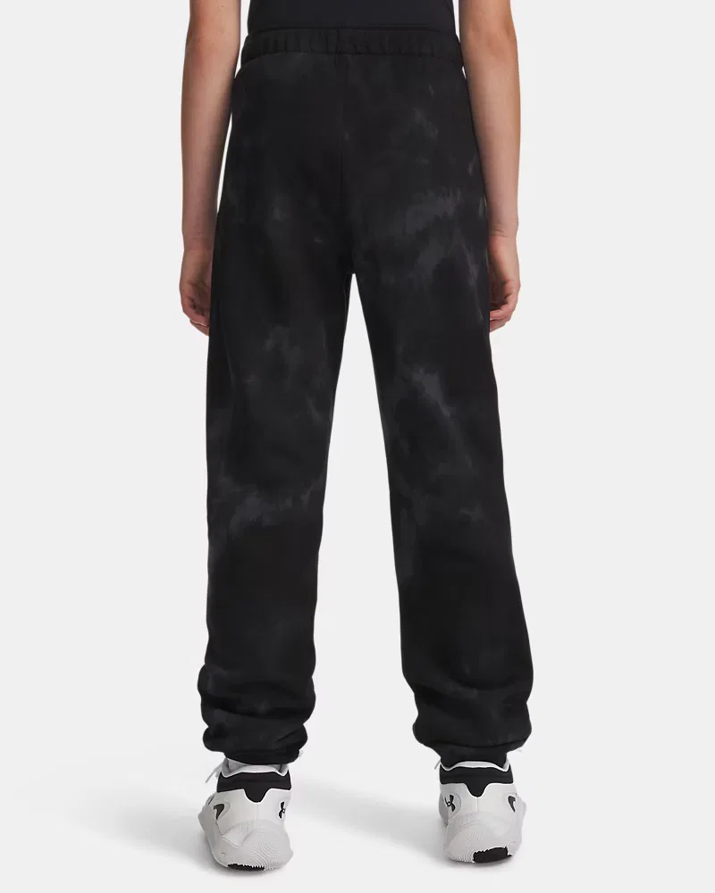 Детские штаны на флисе с начесом, внутренний шов 63,5 см, UA Icon UnderArmour, Black — фото 2