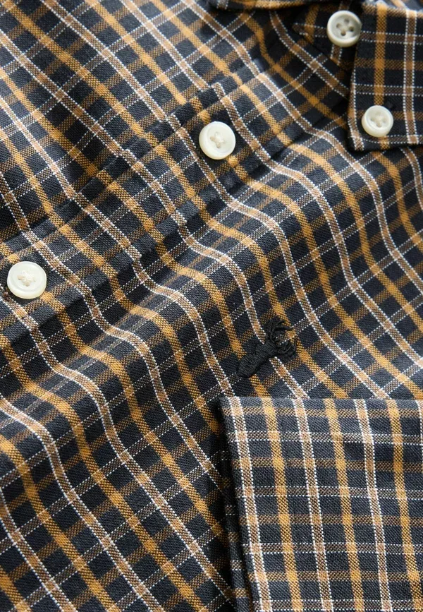 Рубашка из хлопка с эластаном Oxford - shirt Next, chocolate brown gingham, коричневый/шоколадный — фото 2