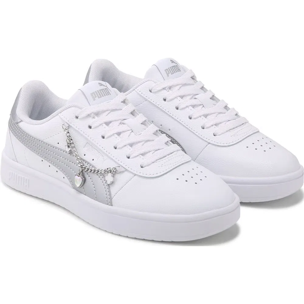 Детские низкие кроссовки Juna Puma, White/Silver