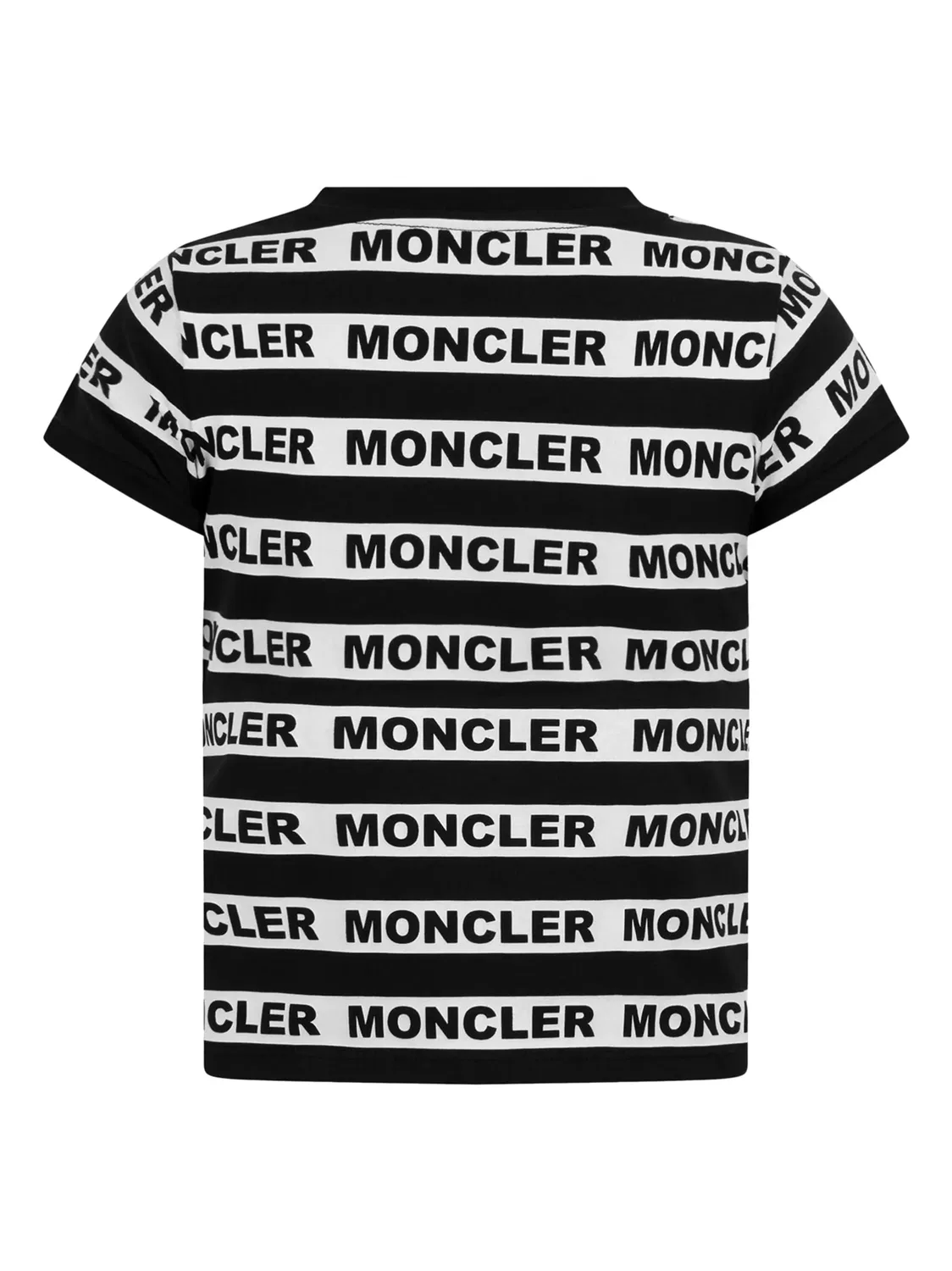 Футболка с логотипом в полоску Moncler, черный — фото 2