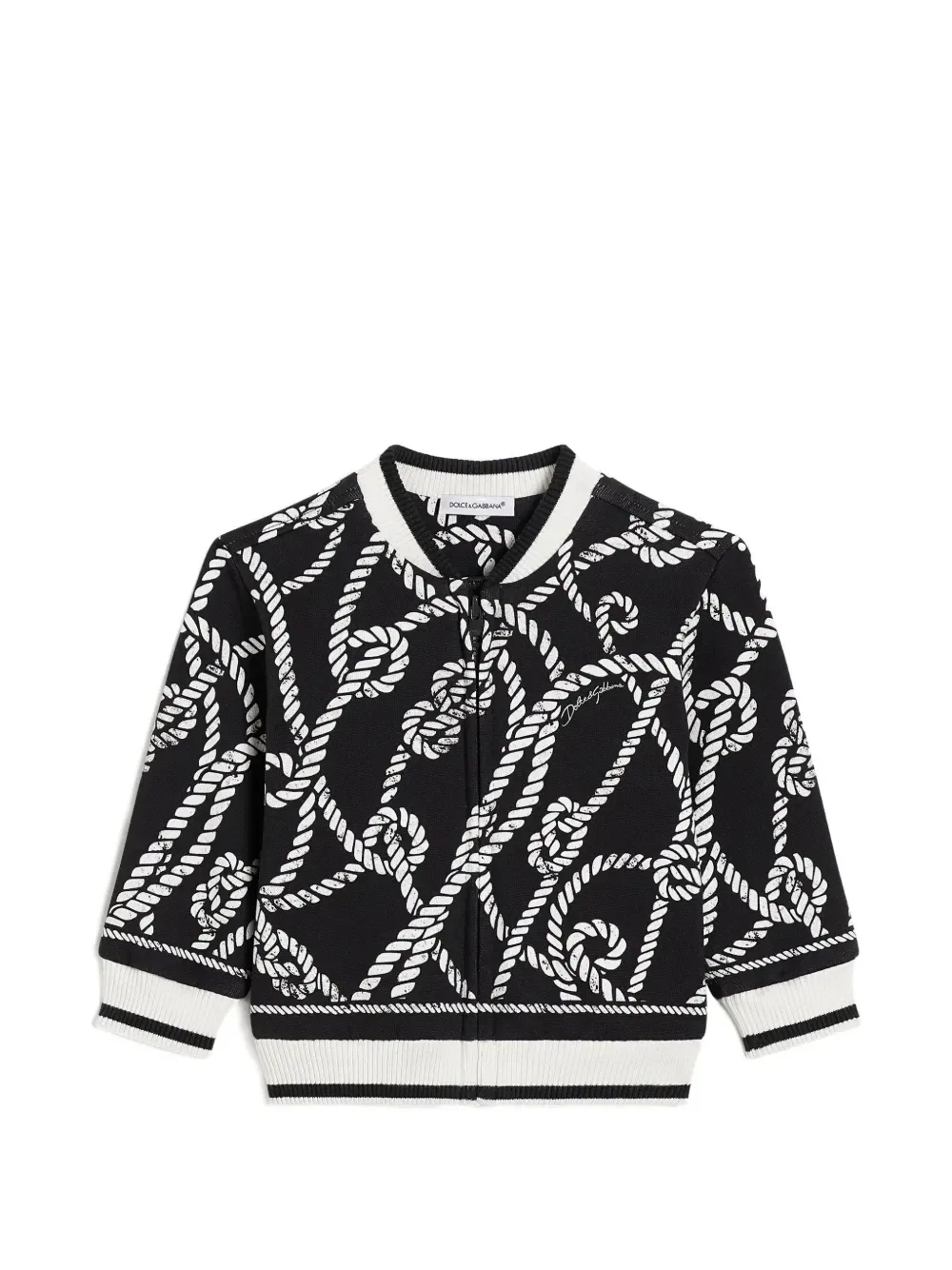 Трикотажная толстовка с принтом "Марина" Dolce & Gabbana Kids, черный