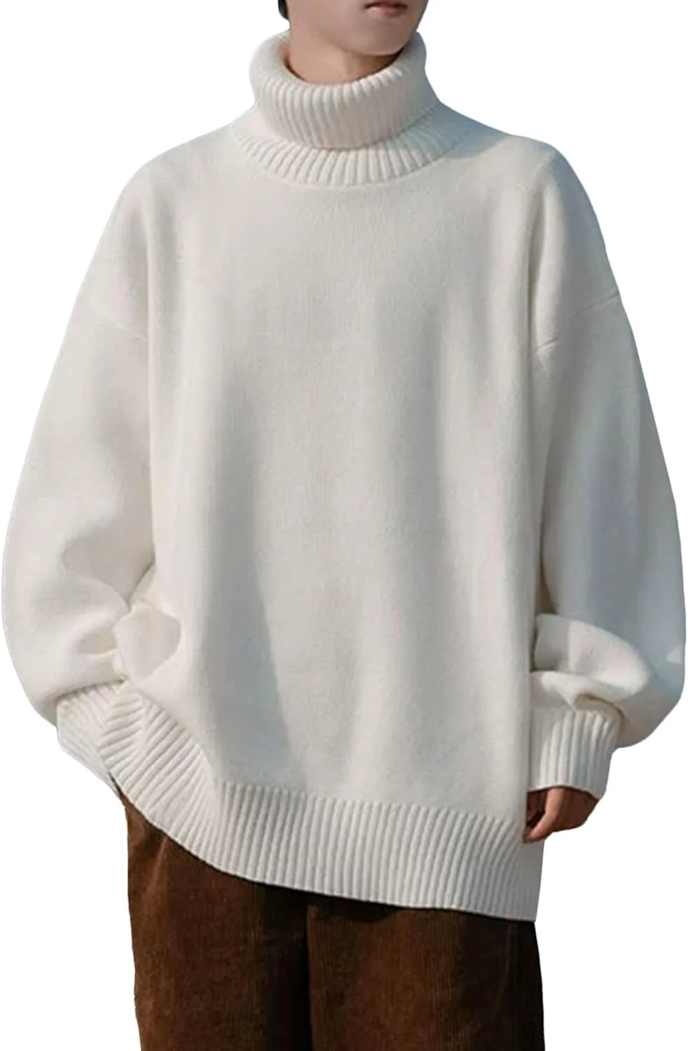 

Мужской свитер с высоким воротником, зимний, утепленный