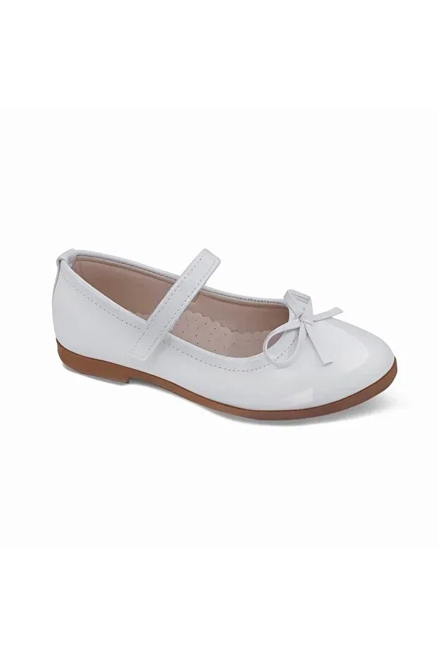 Детские балетки для девочек из искусственной кожи Sanbe, White
