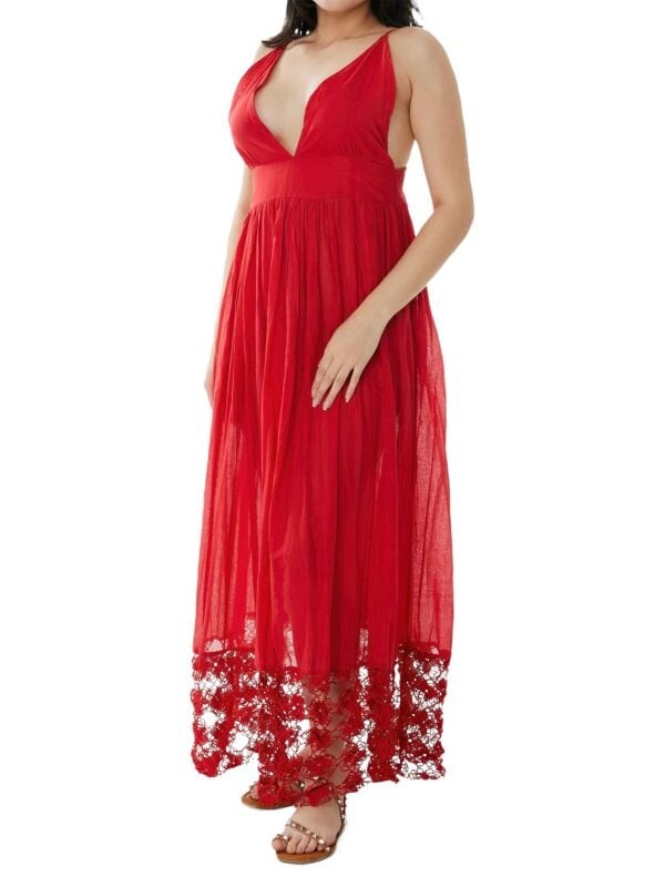 

Платье-комбинация Ranee's без рукавов maxi cover up, красный